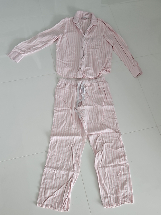 Victoria's Secret Other - Victoria's Secret SoSoft Modal Long Pajama Set In "Pretty Blossom Iconic Stripe"